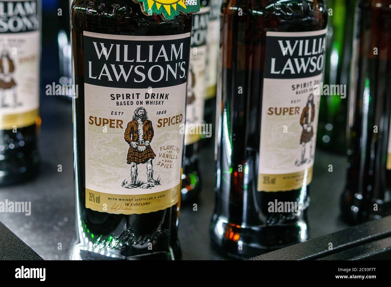 William Lawson`s Whisky on the Shelf at the Superstore Editorial