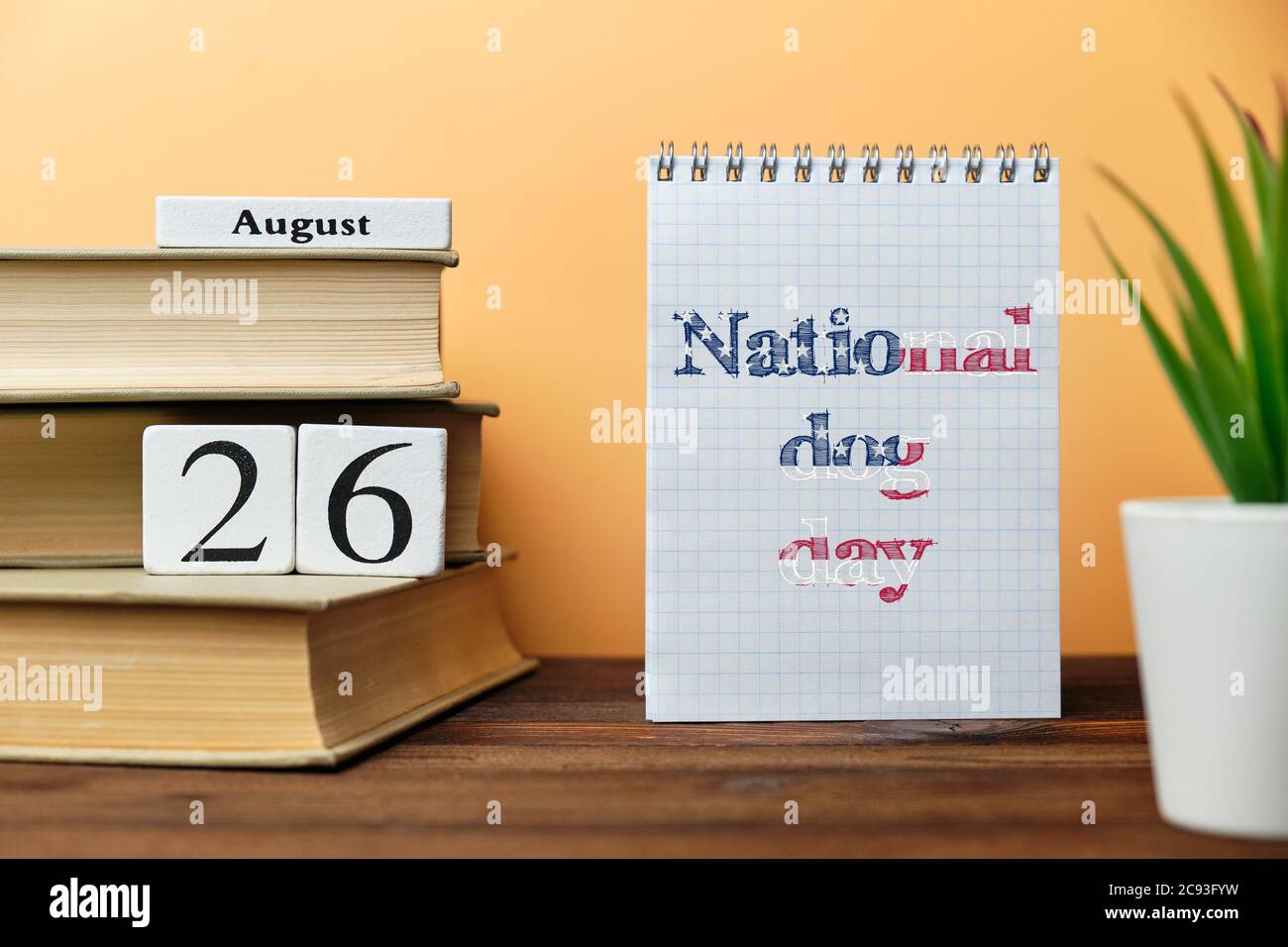 26th august - National dog day. Twenty sixth day month calendar. American  holiday Stock Photo - Alamy