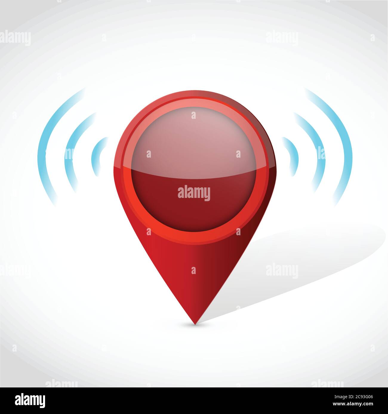 Wifi pointer illustration design over a white background Stock Vector