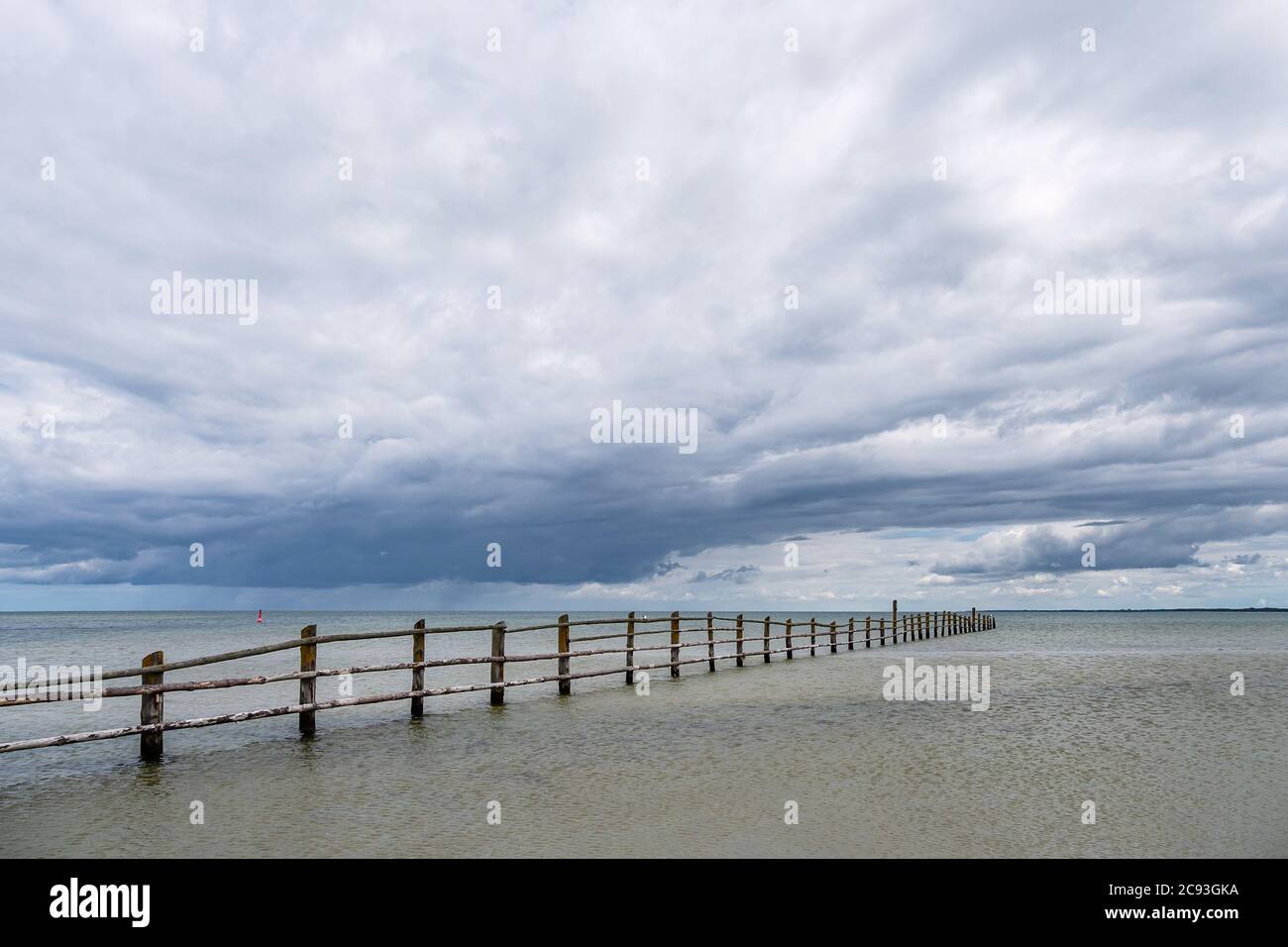 Fence on shore of the Baltic Sea Stock Photo - Alamy