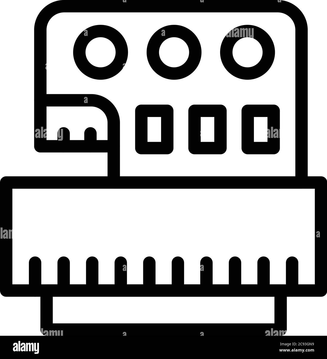 Factory sewing machine icon, outline style Stock Vector Image & Art - Alamy