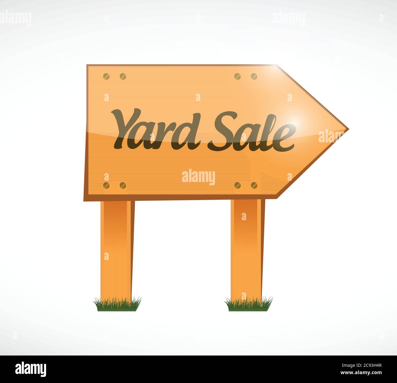 Wood yard sale sign illustration design over a white background Stock Vector Image & Art Alamy