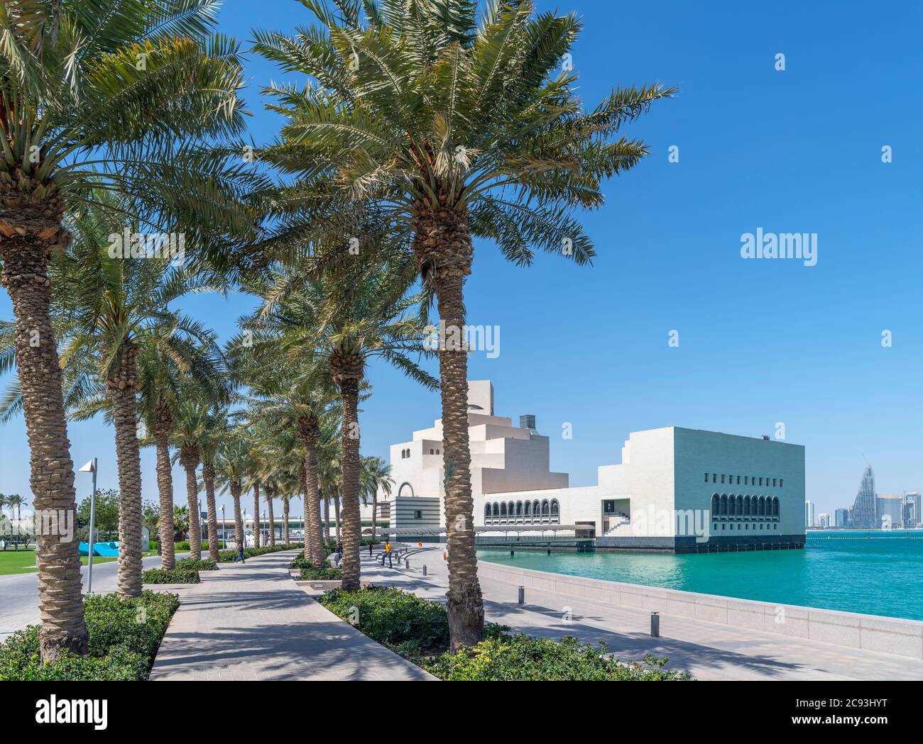 The Museum of Islamic Art from MIA Park, Doha, Qatar, Middle East Stock Photo