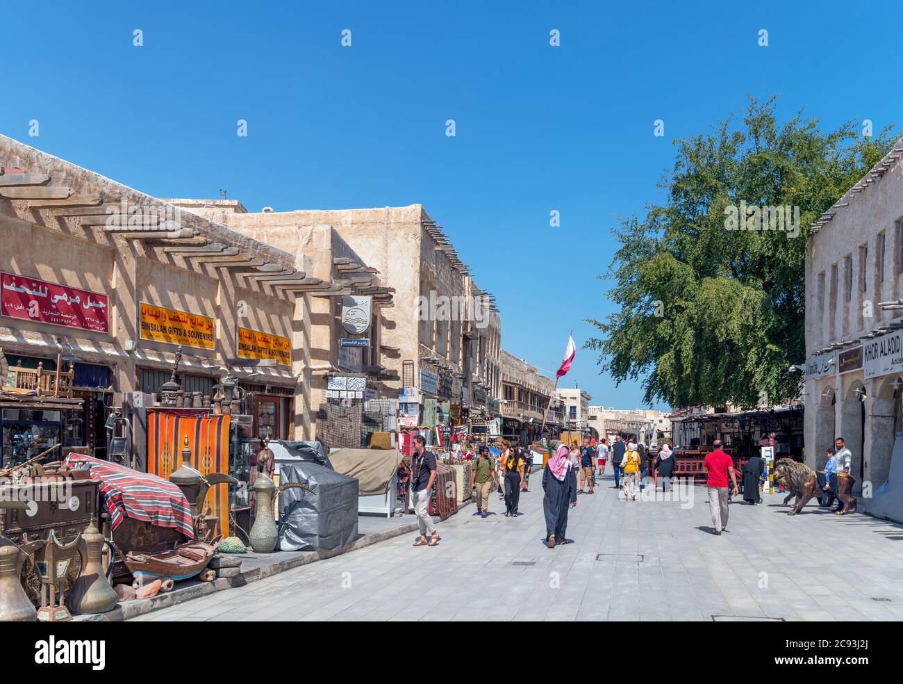 Shops and stores in Souq Waqif, Doha, Qatar, Middle East Stock Photo