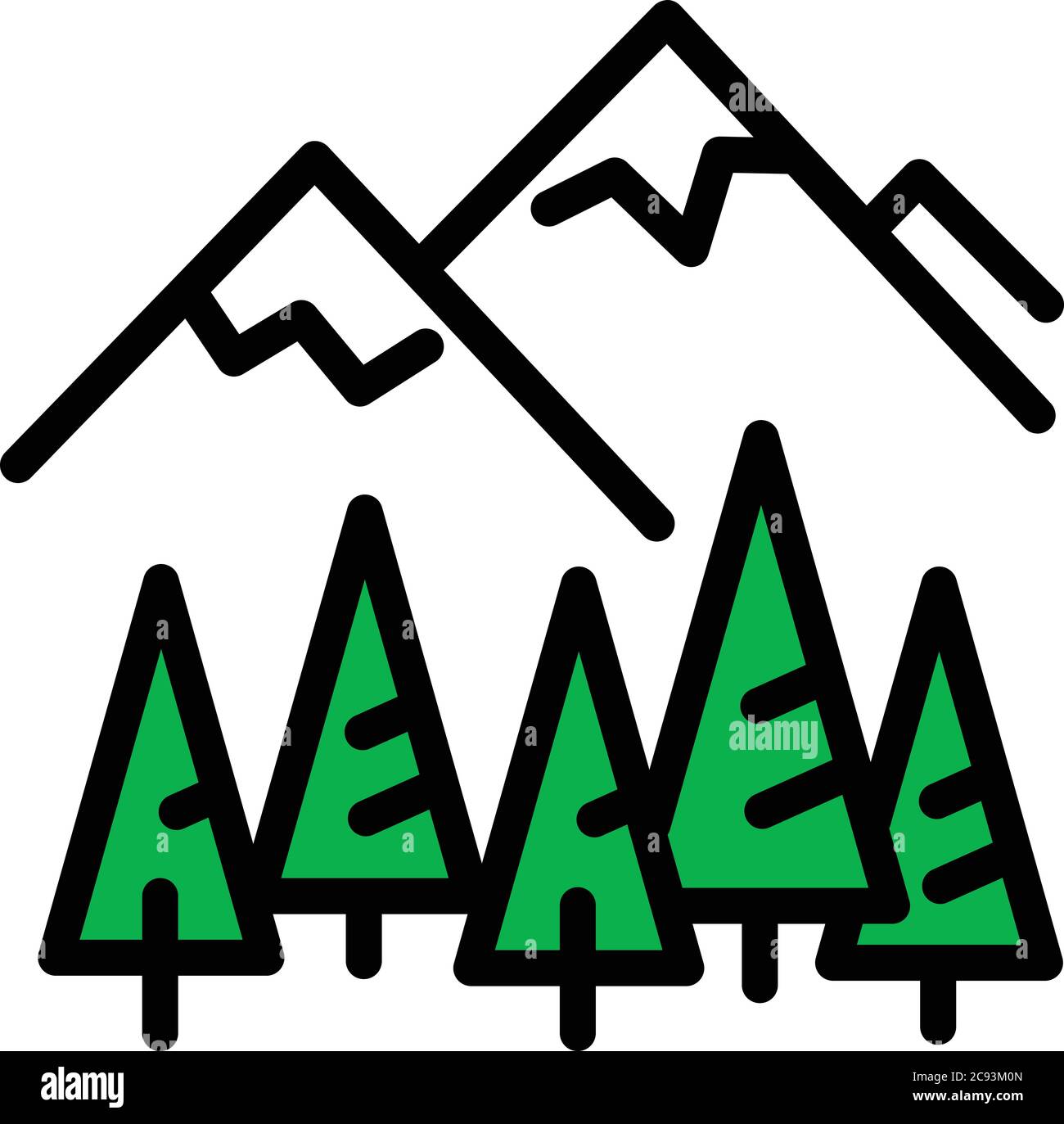 Ski resort camp icon. Outline ski resort camp vector icon for web