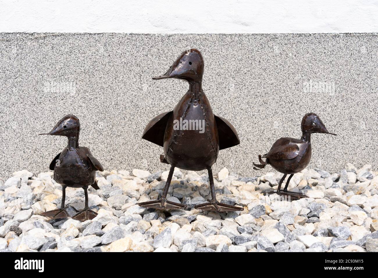 Guinea Fowl (Spotted) with Blue Head - Recycled Metal - Zambezi Crafts