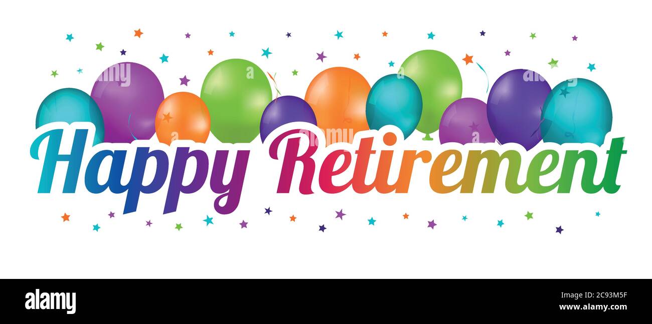 Happy retirement balloon Cut Out Stock Images & Pictures Alamy