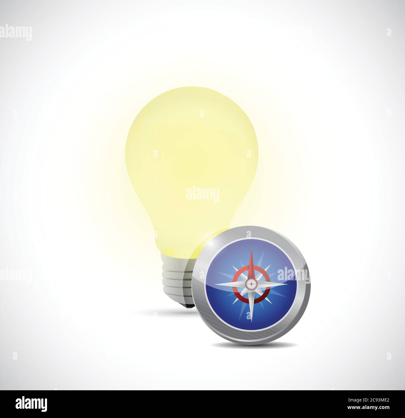 Idea concept light bulb illustration design over a white background ...