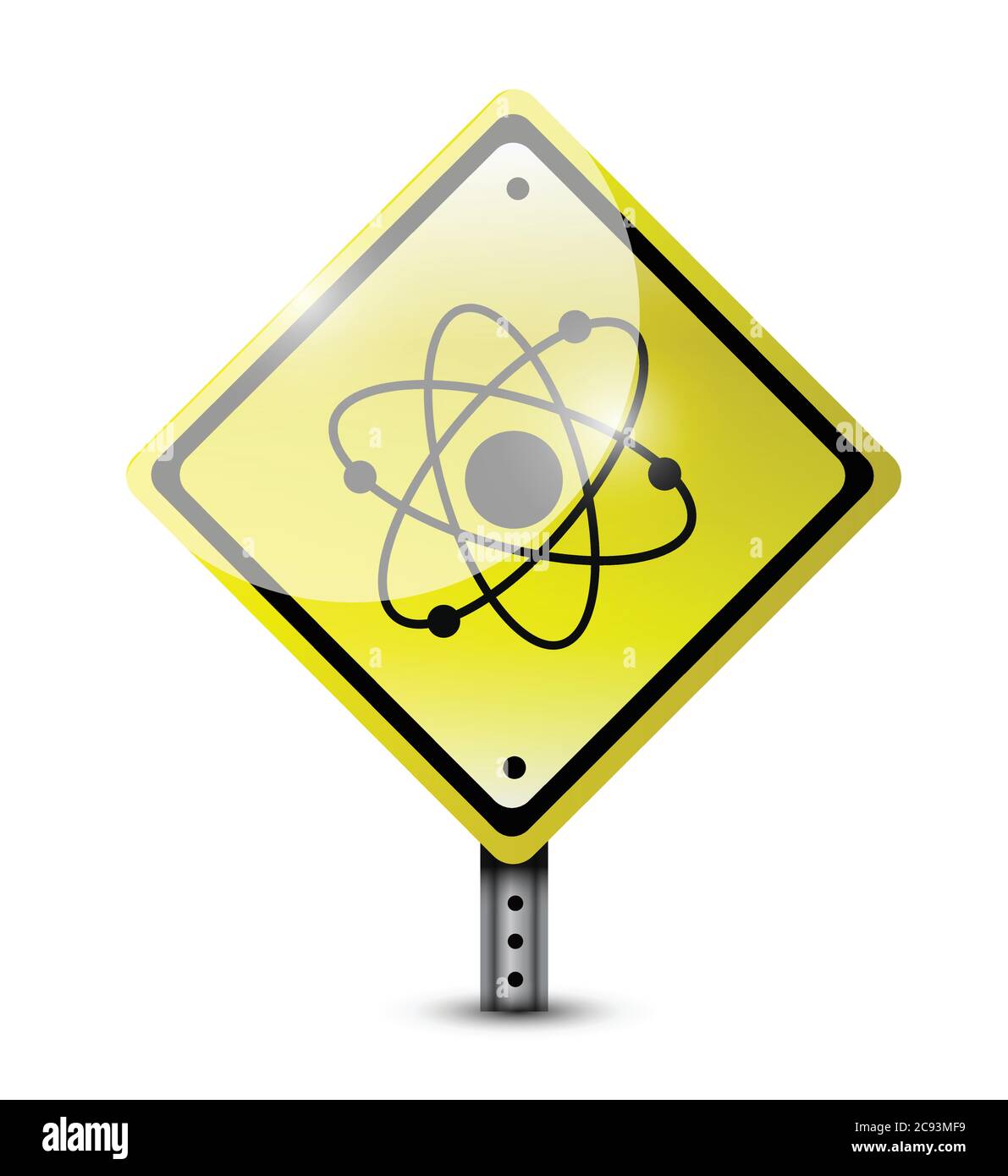 Atom sign illustration design over a white background Stock Vector