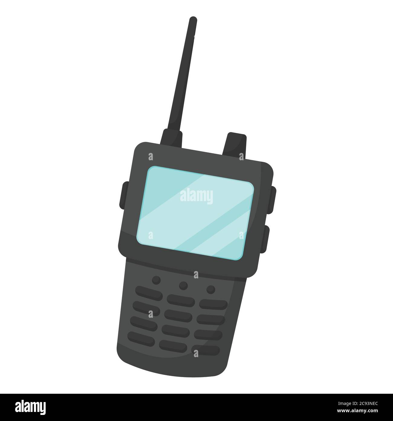 Cartoon police radio, black walkie-talkie speaker. vector illustration  Stock Vector Image & Art - Alamy