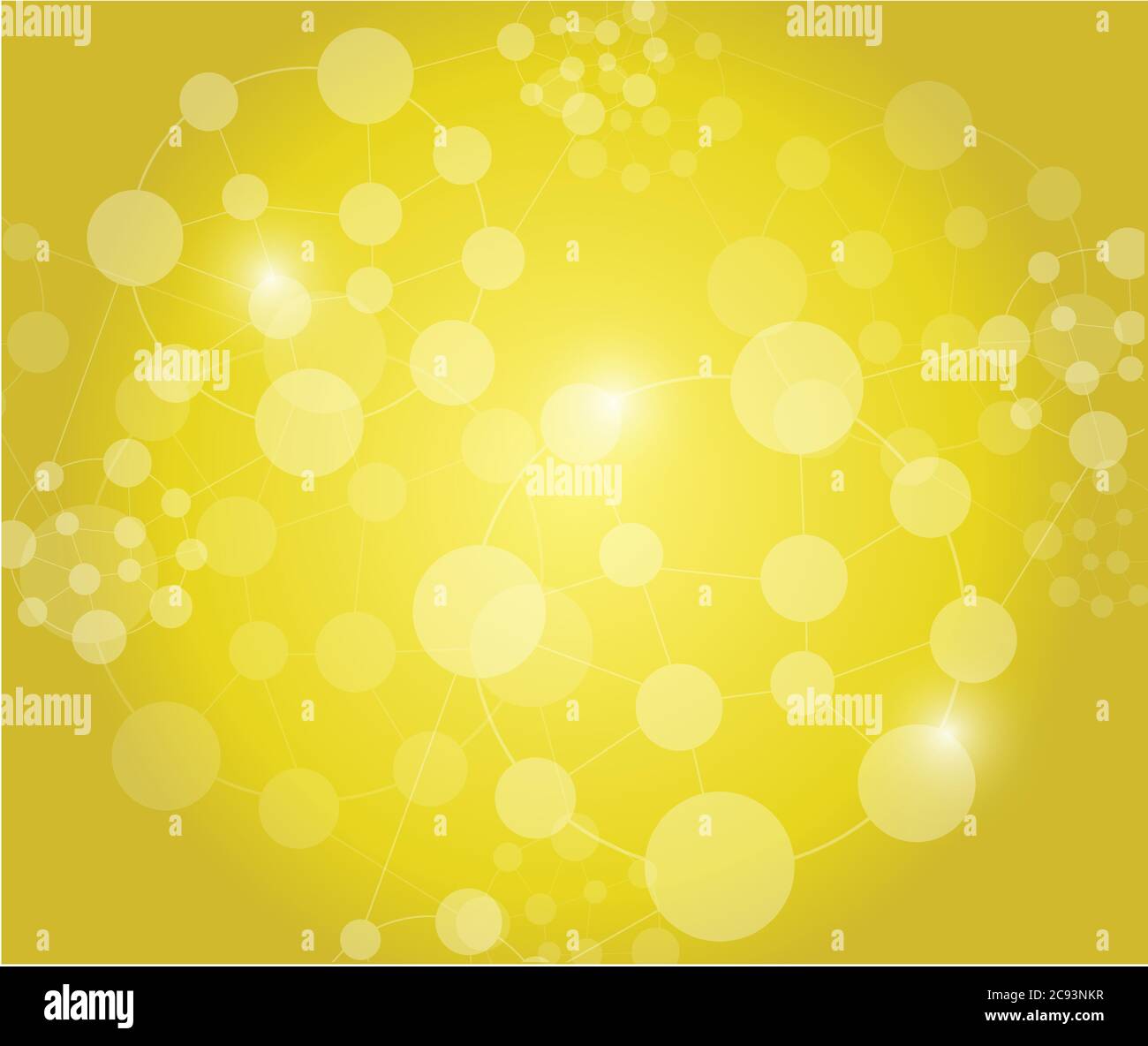 Yellow link connection illustration design over a yellow background ...