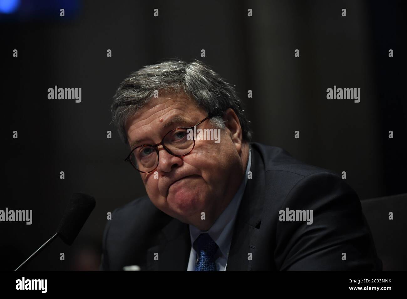United States Attorney General William P. Barr testifies before the US House Committee on the Judiciary on Oversight of the Department of Justice on Capitol Hill in Washington, DC on July 28, 2020. Credit: Matt McClain/Pool via CNP /MediaPunch Stock Photo