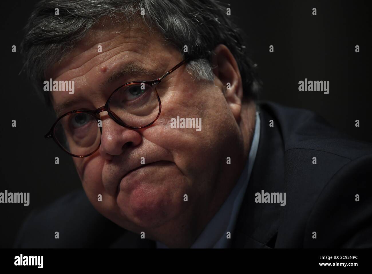 United States Attorney General William P. Barr testifies before the US House Committee on the Judiciary on Oversight of the Department of Justice on Capitol Hill in Washington, DC on July 28, 2020. Credit: Matt McClain/Pool via CNP /MediaPunch Stock Photo