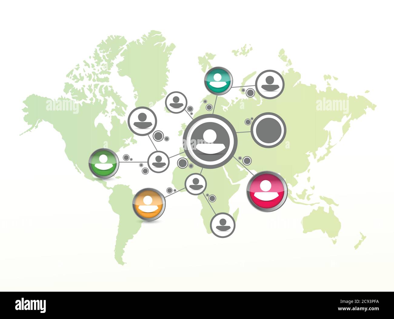 Tech geometry world map background hi-res stock photography and images ...