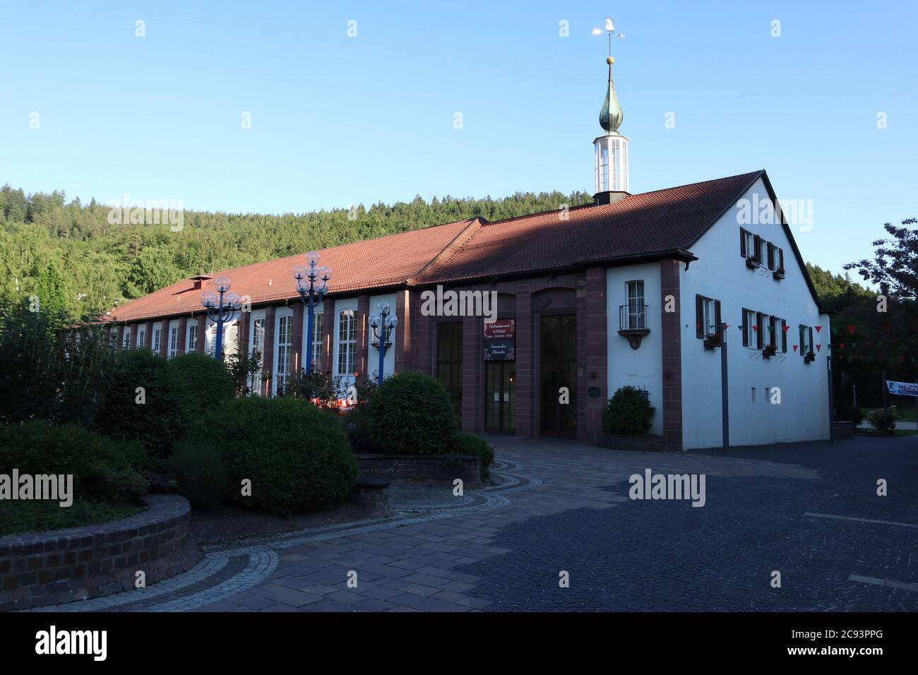 Bad Liebenzell, Baden-Württemberg/ Germany - June 02 2019: Kurhaus (main building of the spa resort) in Bad Liebenzell. Bad Liebenzell is a spa town i Stock Photo