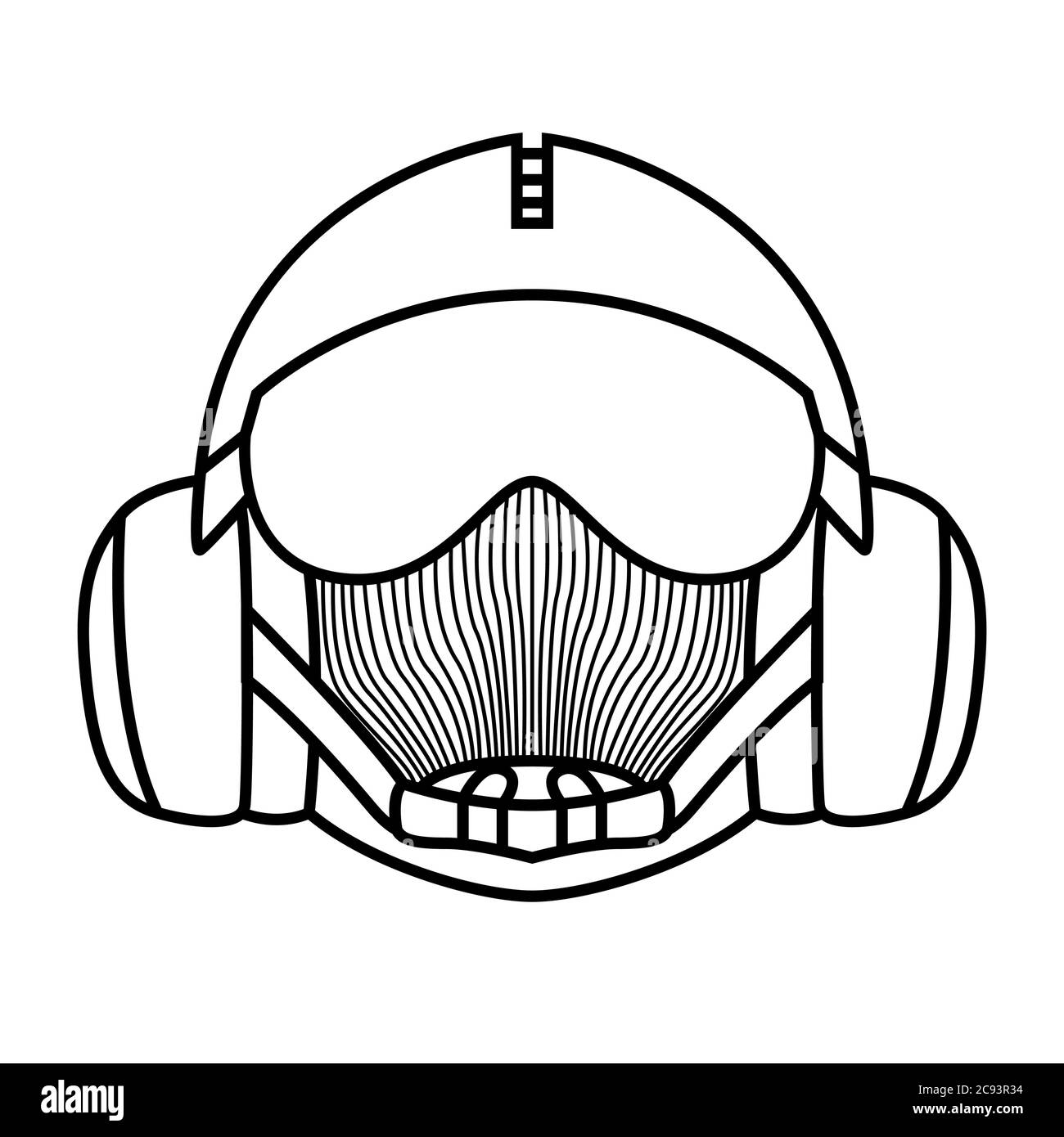 Protective helmet of the special forces, vector on white background Stock Vector