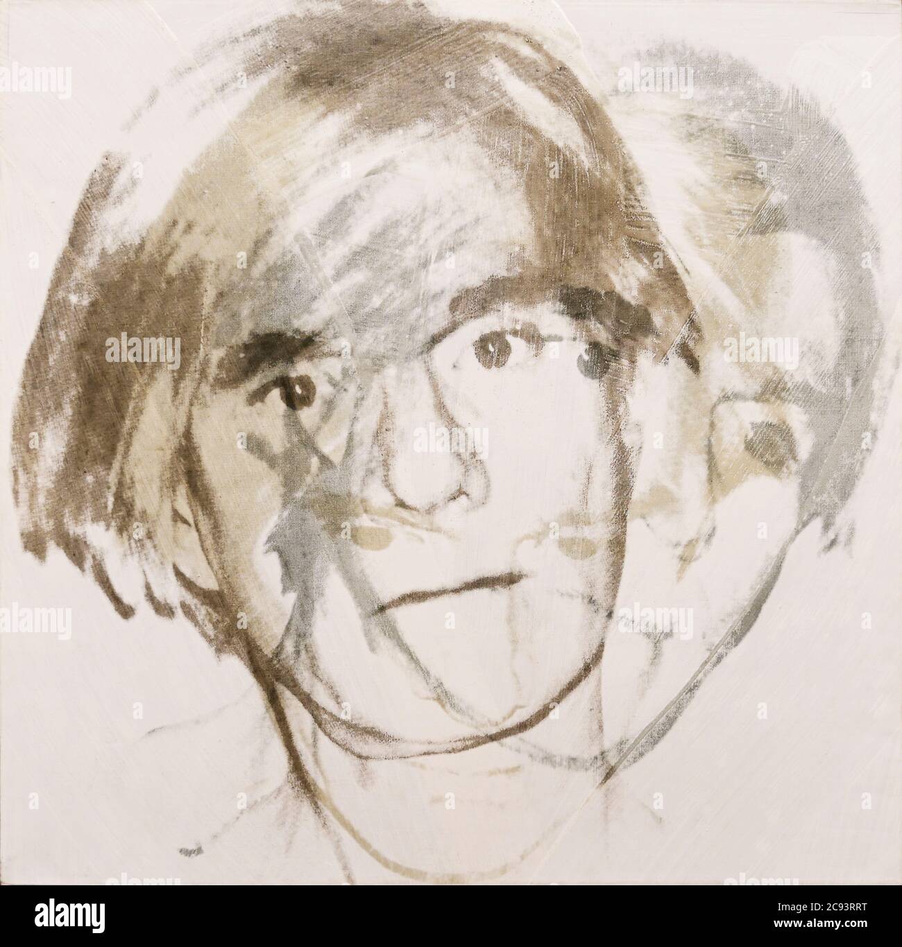 Andy Warhol self portrait, 1978 Stock Photo