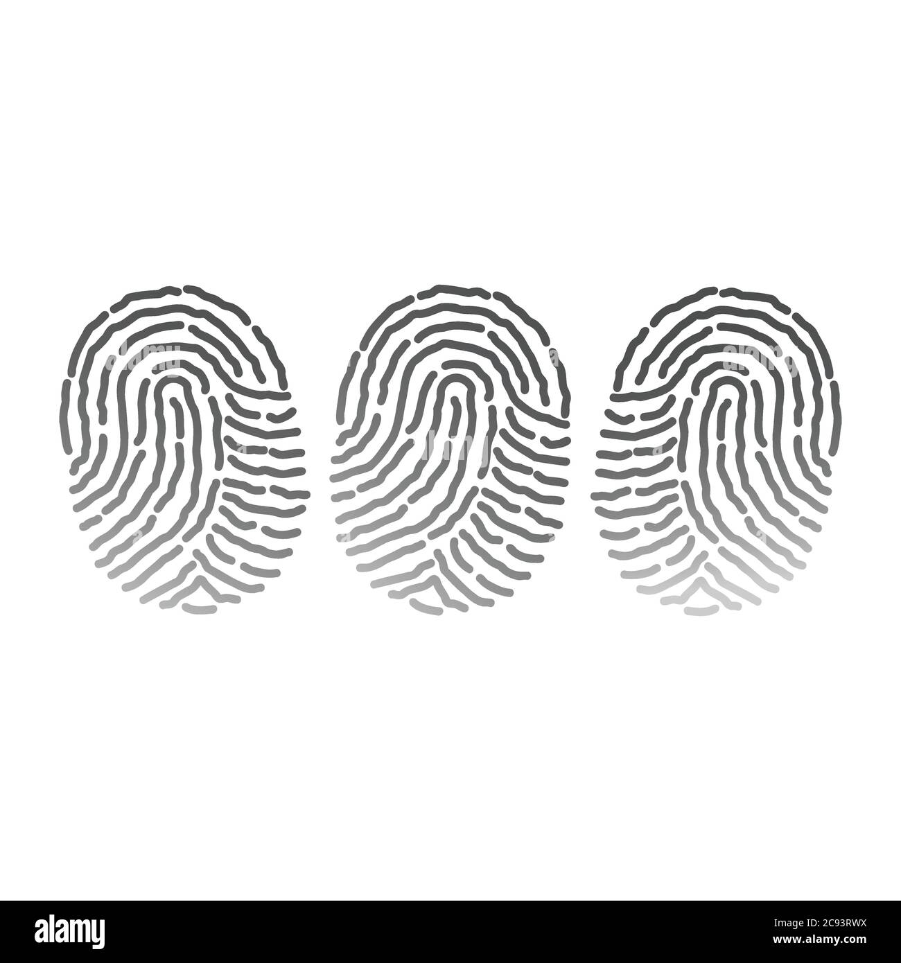 Cartoon icon of fingerprints, vector illustration Stock Vector