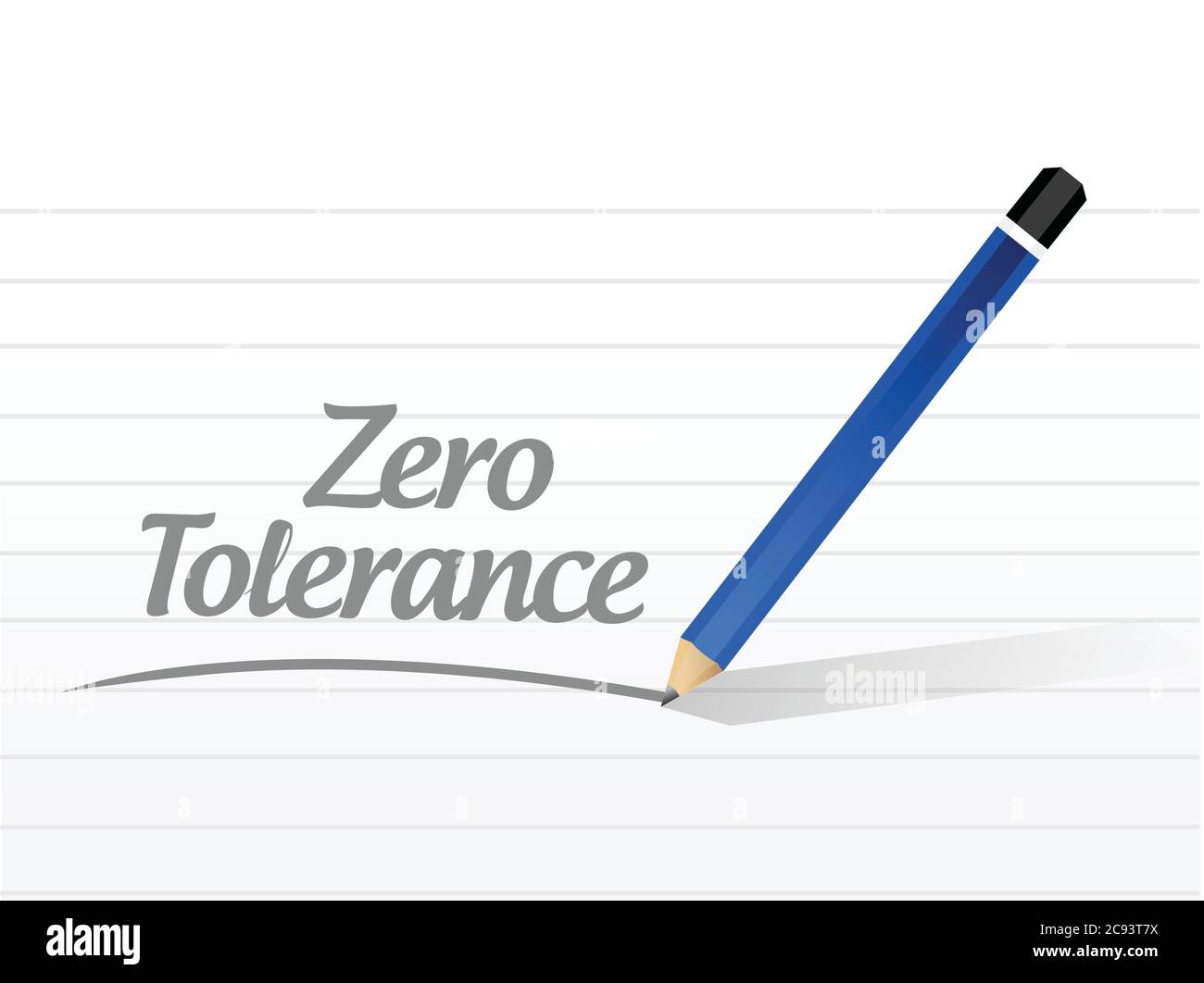 Zero tolerance illustration design over a white background Stock Vector