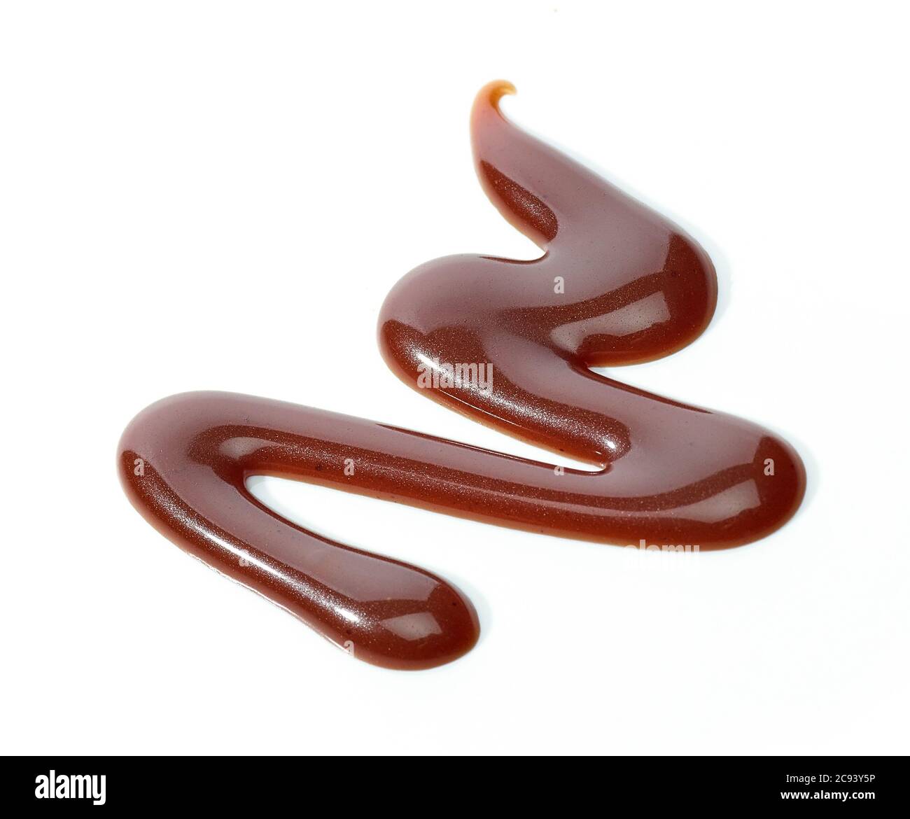 melted chocolate sauce isolated on white background Stock Photo