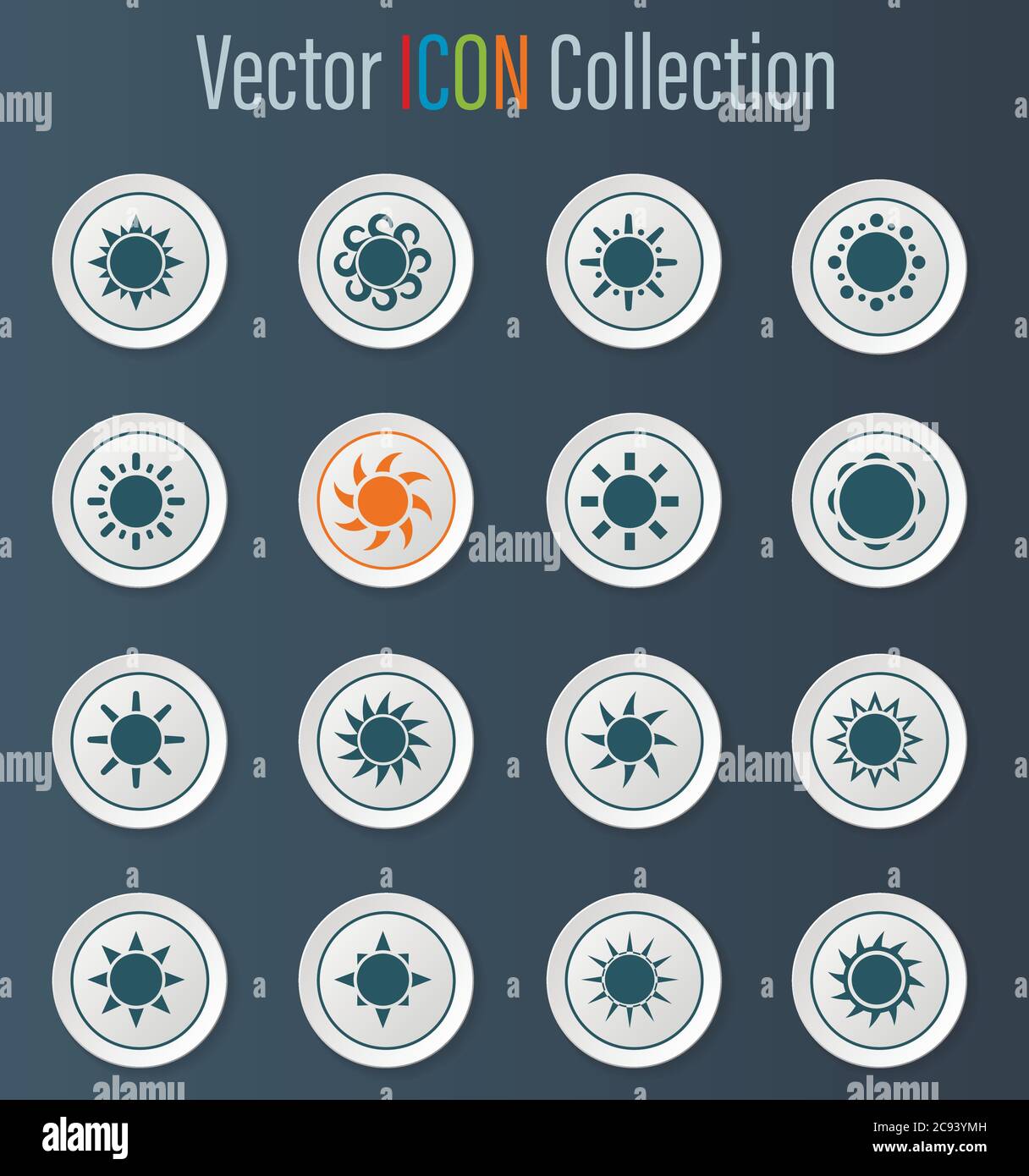 Set of sun icons Stock Vector Image & Art - Alamy