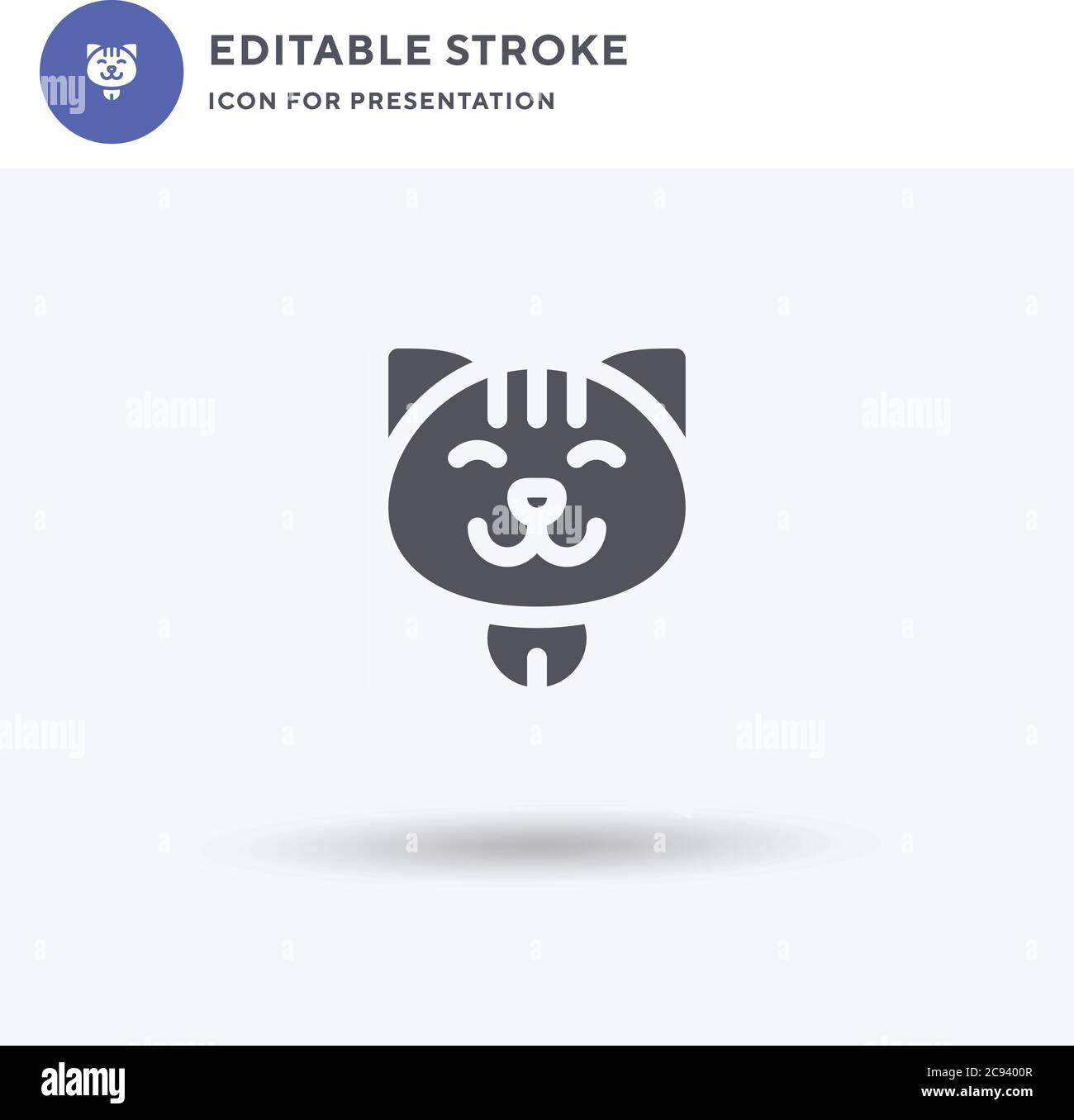Cat icon vector, filled flat sign, solid pictogram isolated on white ...