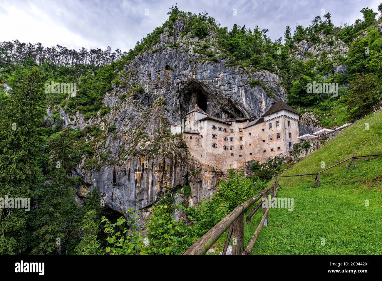 Predjama Castle near Postojna in Slovenia Stock Photo