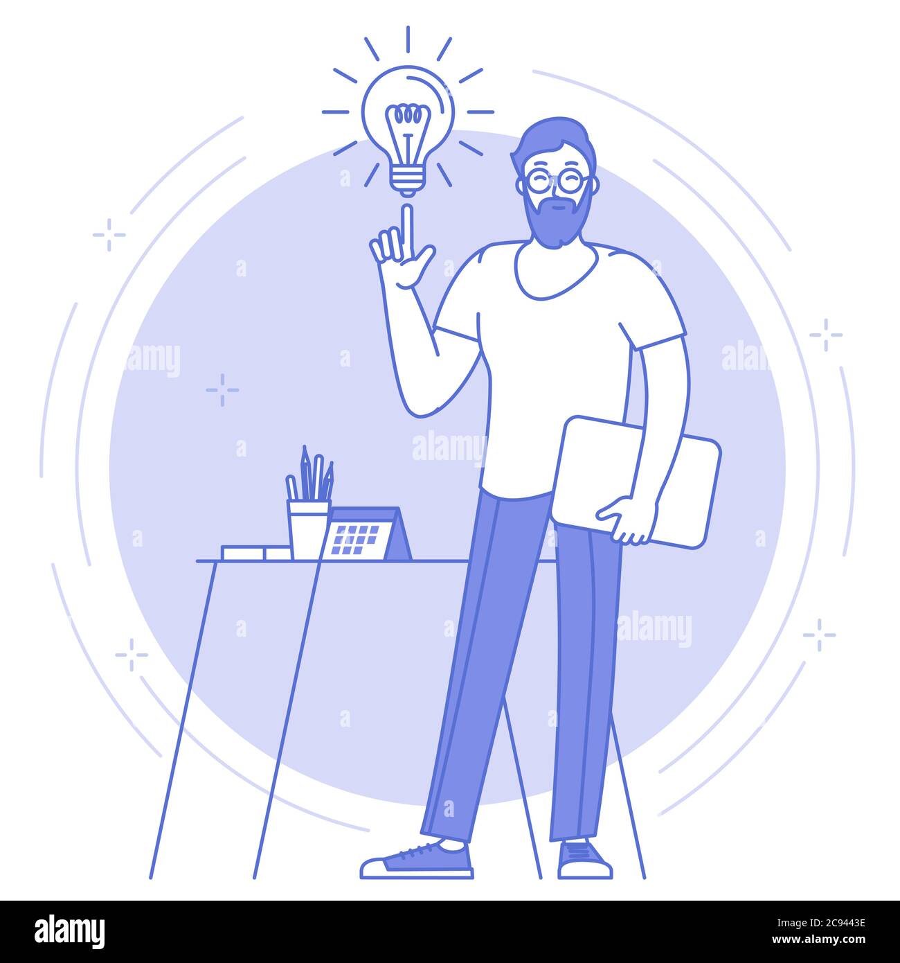 bright idea, creative and business solution Stock Vector