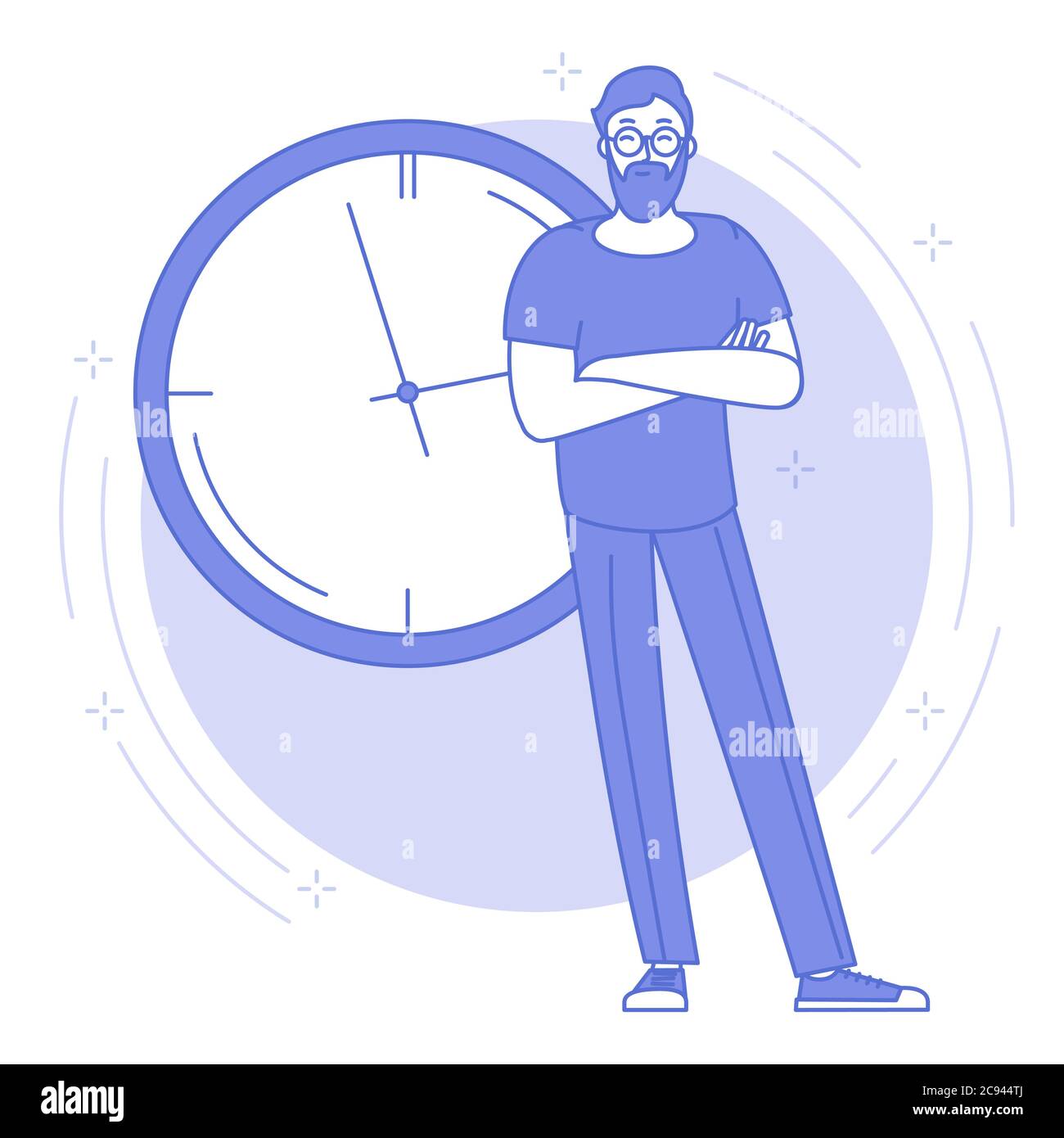 time management and planning concept Stock Vector