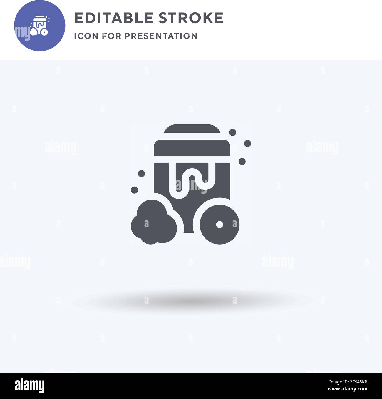 Garbage icon vector, filled flat sign, solid pictogram isolated on white, logo illustration. Garbage icon for presentation. Stock Vector