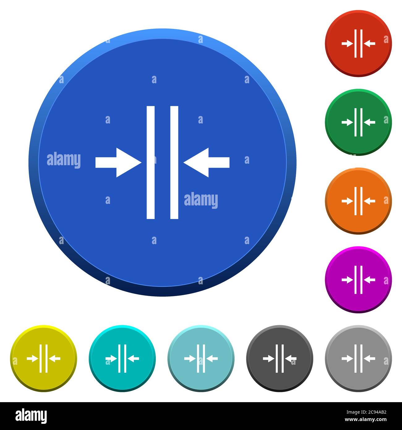 Adjust text column gutter round color beveled buttons with smooth ...