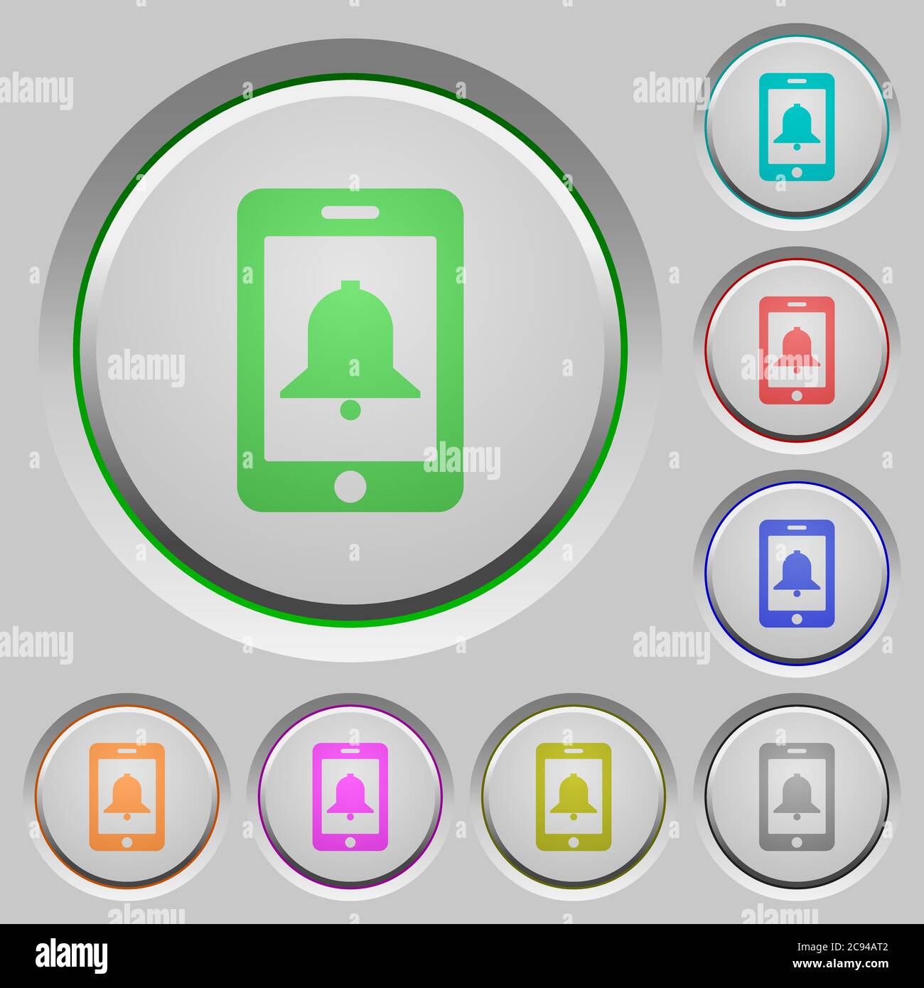 Mobile interface alarm icon hi-res stock photography and images - Alamy