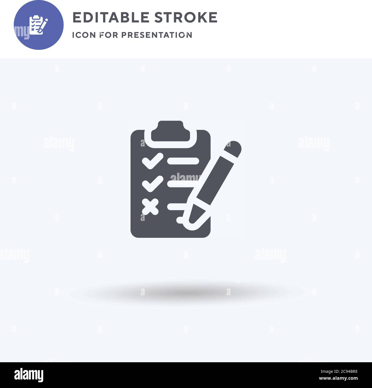 Test icon vector, filled flat sign, solid pictogram isolated on white ...