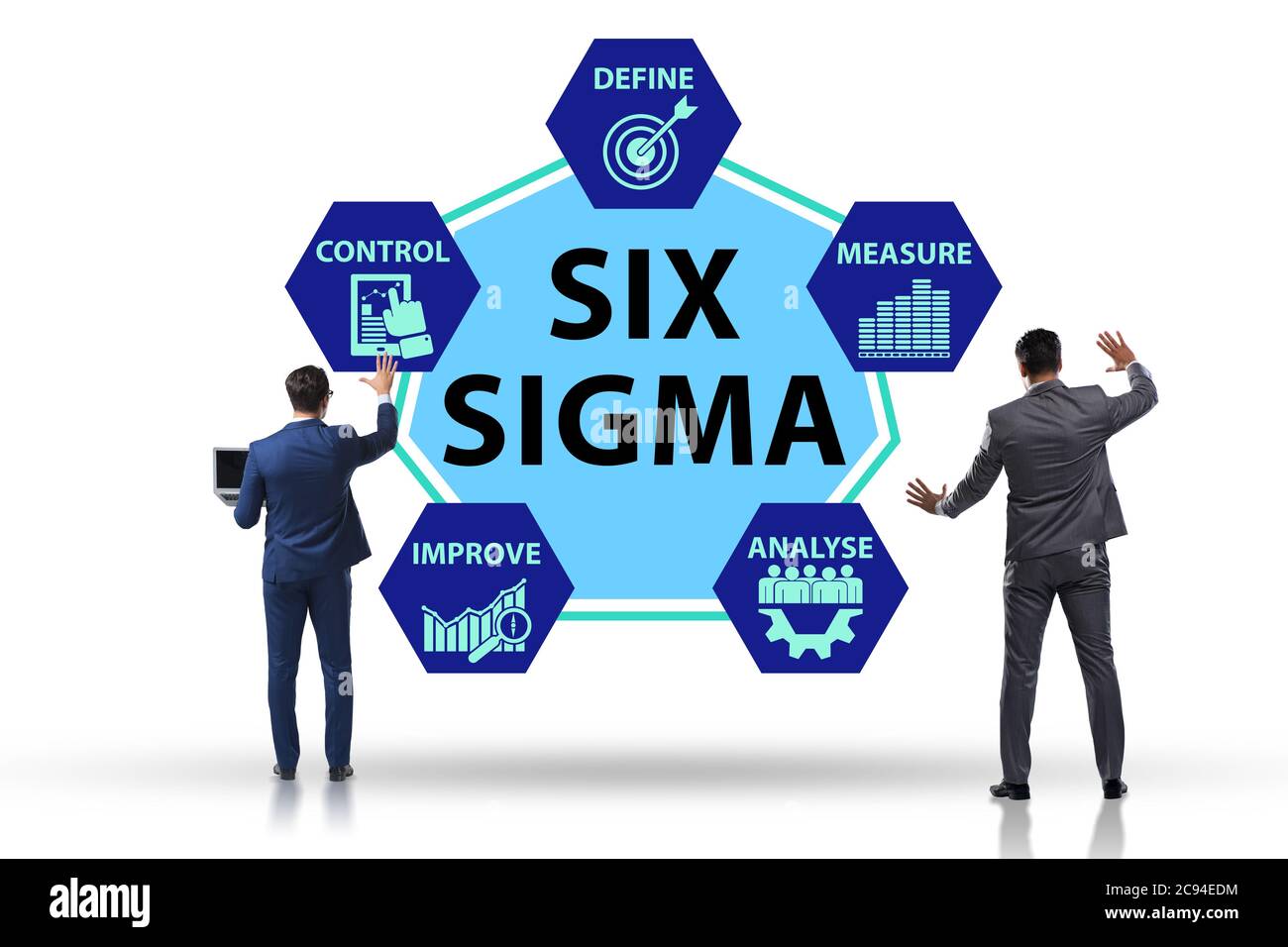 Concept of the Lean management with six sigma Stock Photo