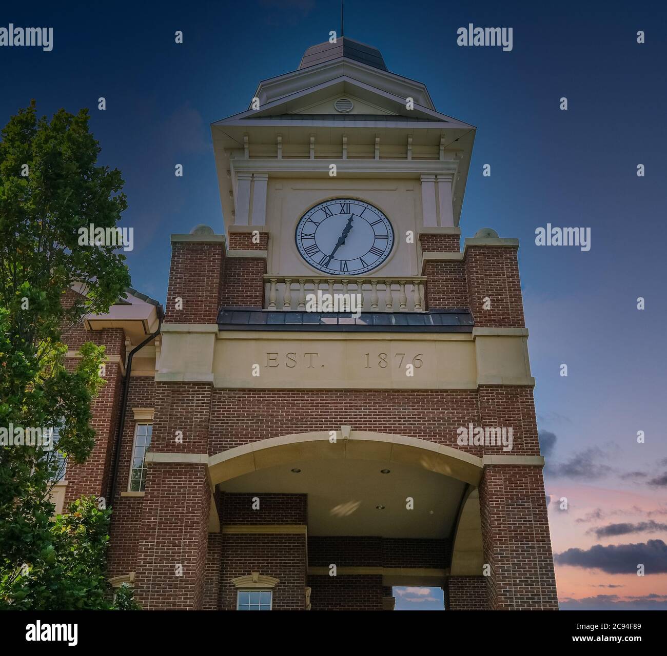 Classic brick clock tower hi-res stock photography and images - Alamy