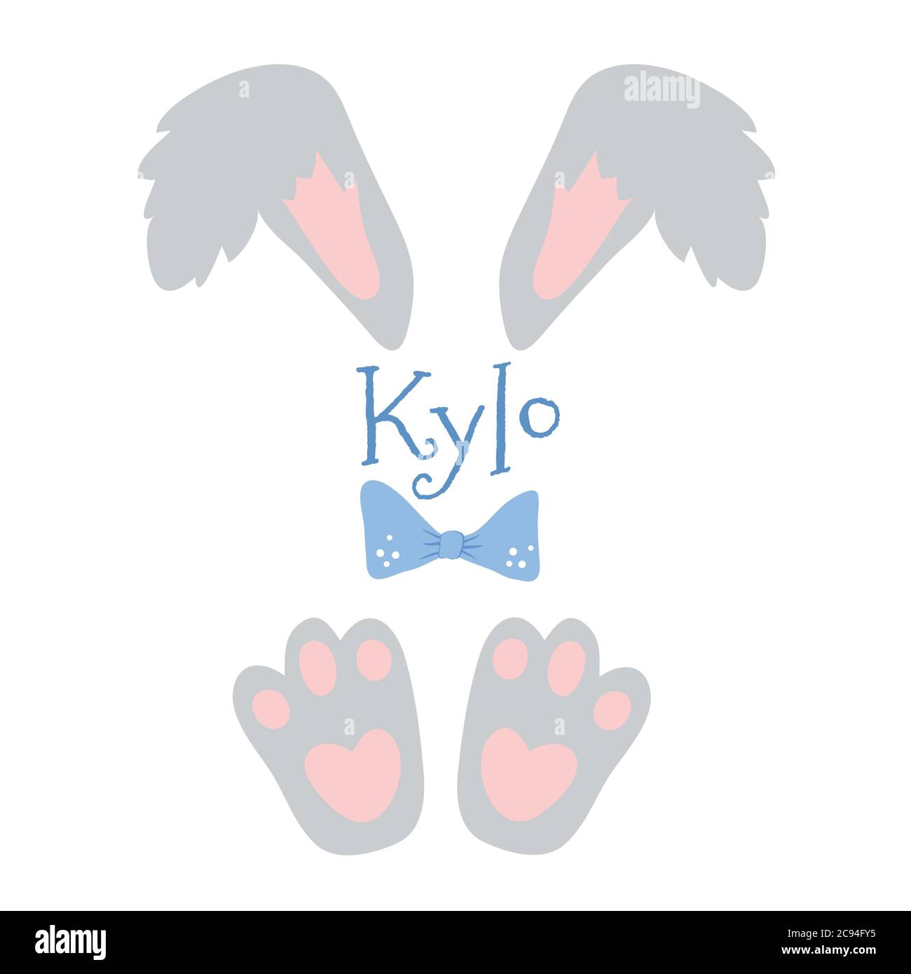 Cute Little Easter Bunny Vector Illustration Stock Vector Image & Art ...