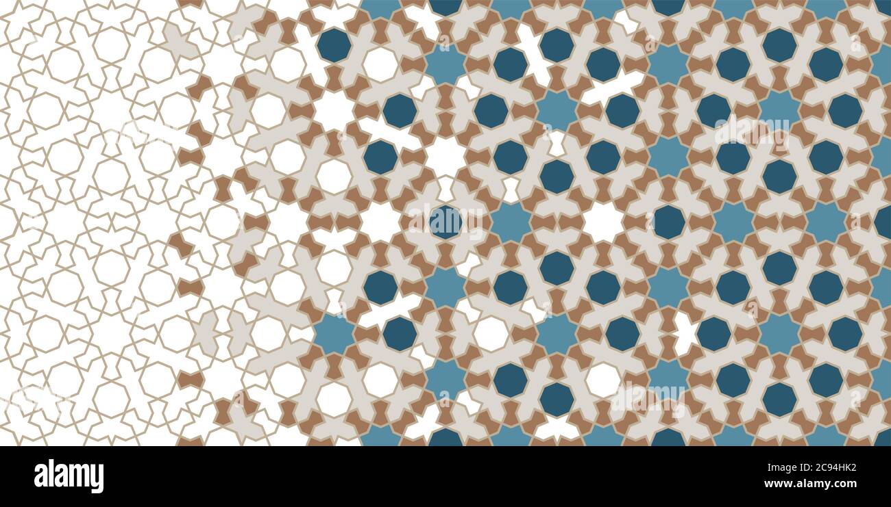 Morocco mosaic wallpaper,repeating vector border, pattern, background ...