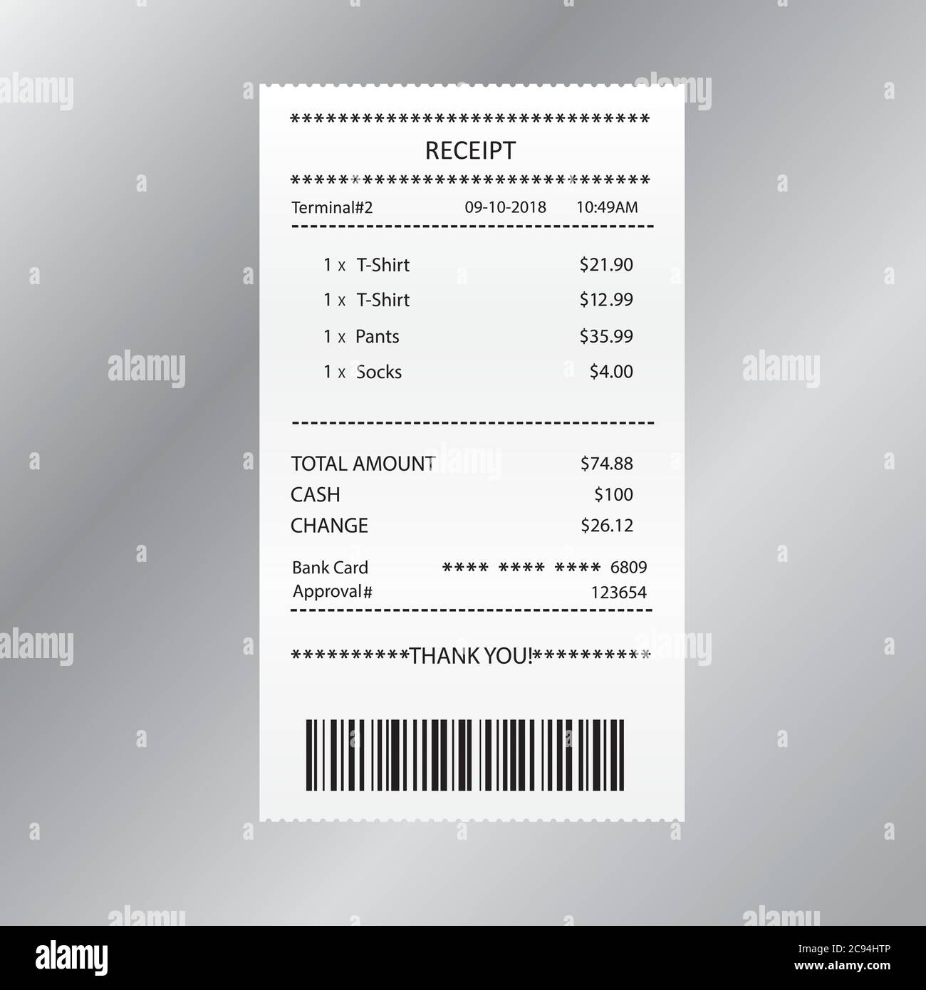 cash receipt template hi res stock photography and images alamy