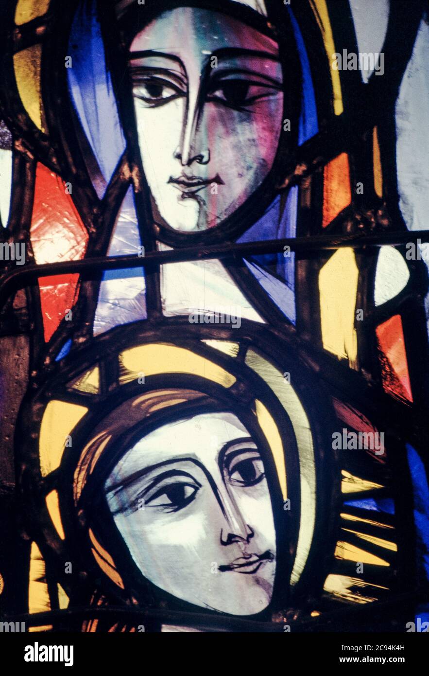 Stained glass window in a church in England Stock Photo - Alamy