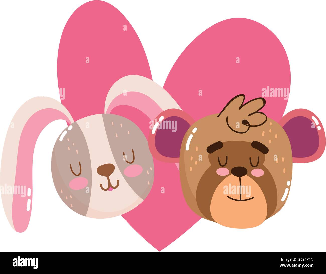 cute cartoon animal adorable little monkey and rabbit faces lovely ...