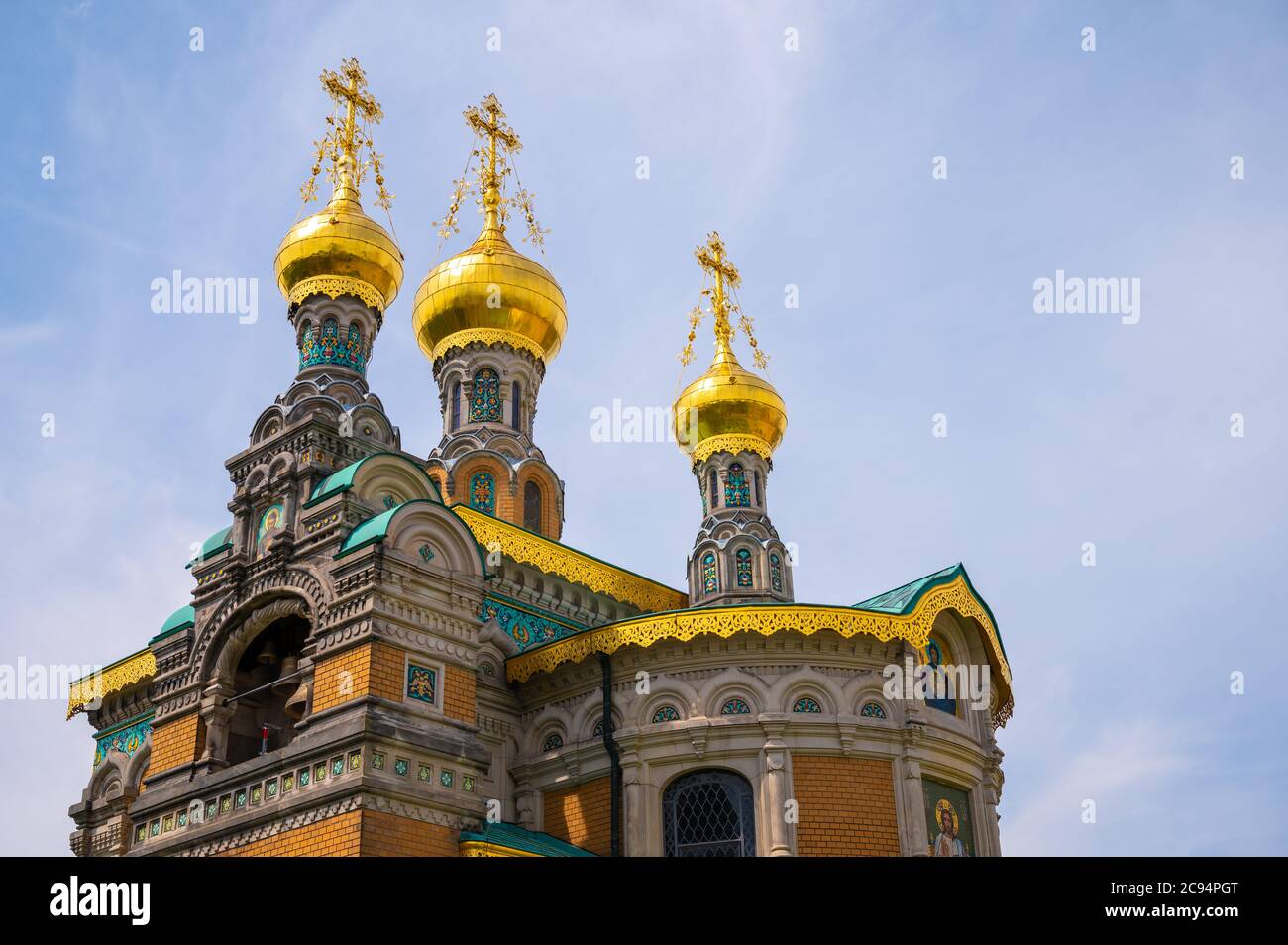 Russian Orthodox Church of St. Maria Magdalena in Darmstadt, Germany Stock Photo