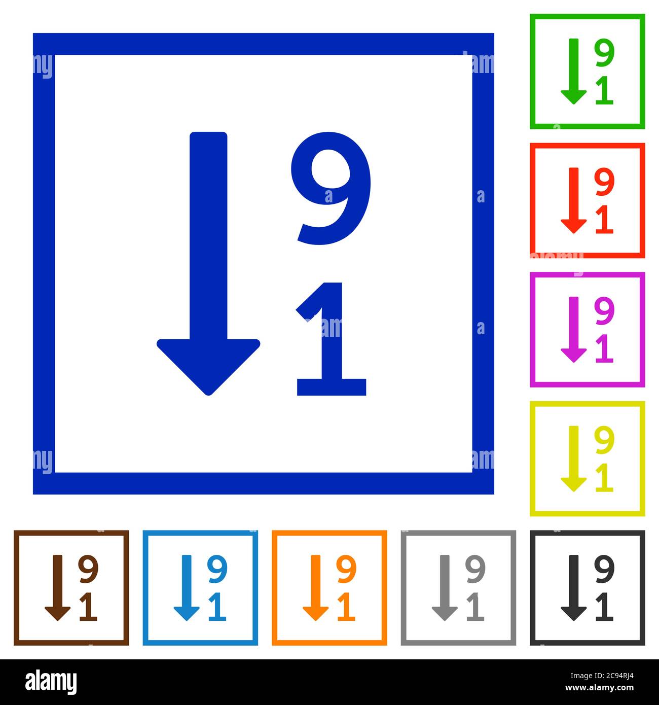 Green numbered boxes Stock Vector Images - Alamy