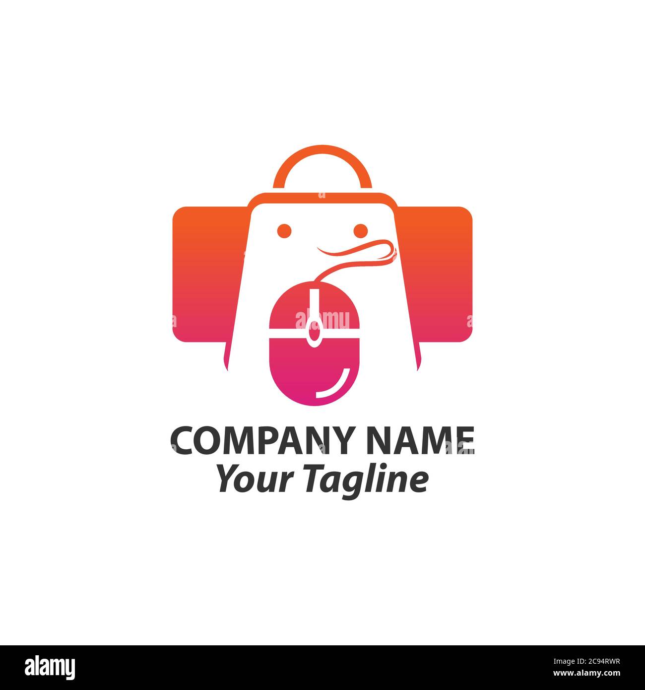 Online Shop Logo designs Template, Vector illustration.EPS 10 Stock Vector