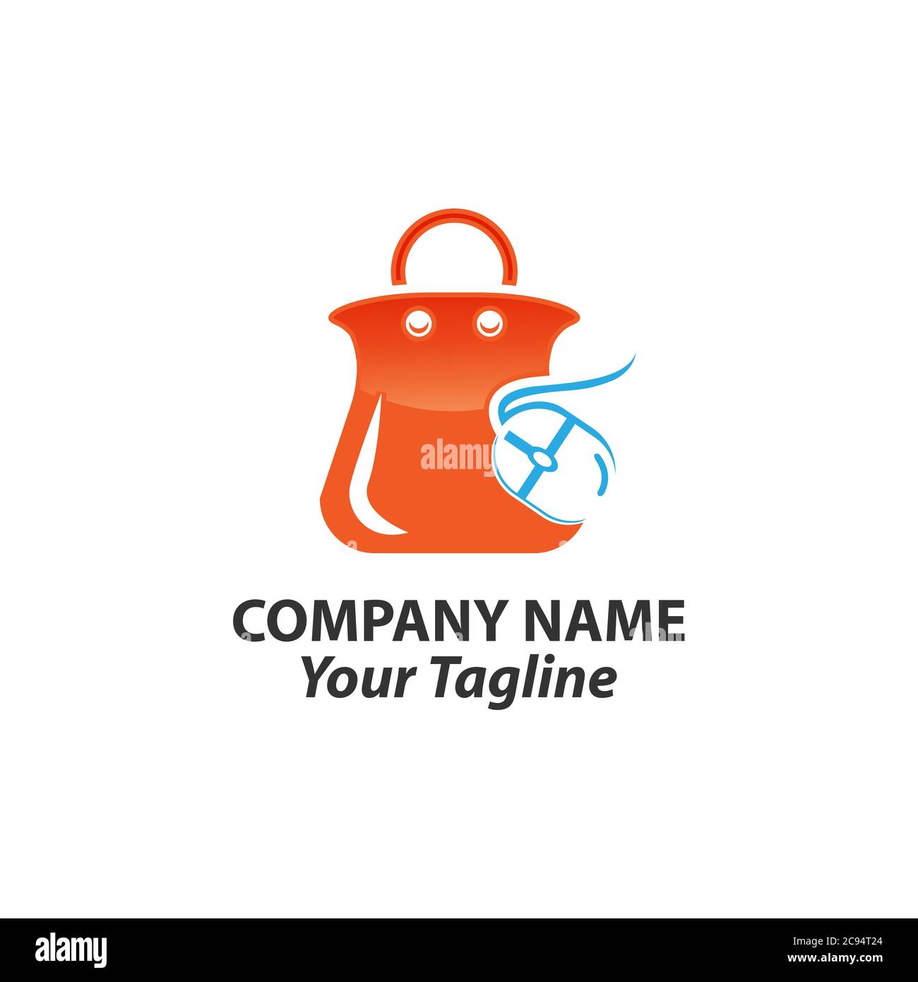 Online Shop Logo designs Template, Vector illustration.EPS 10 Stock Vector