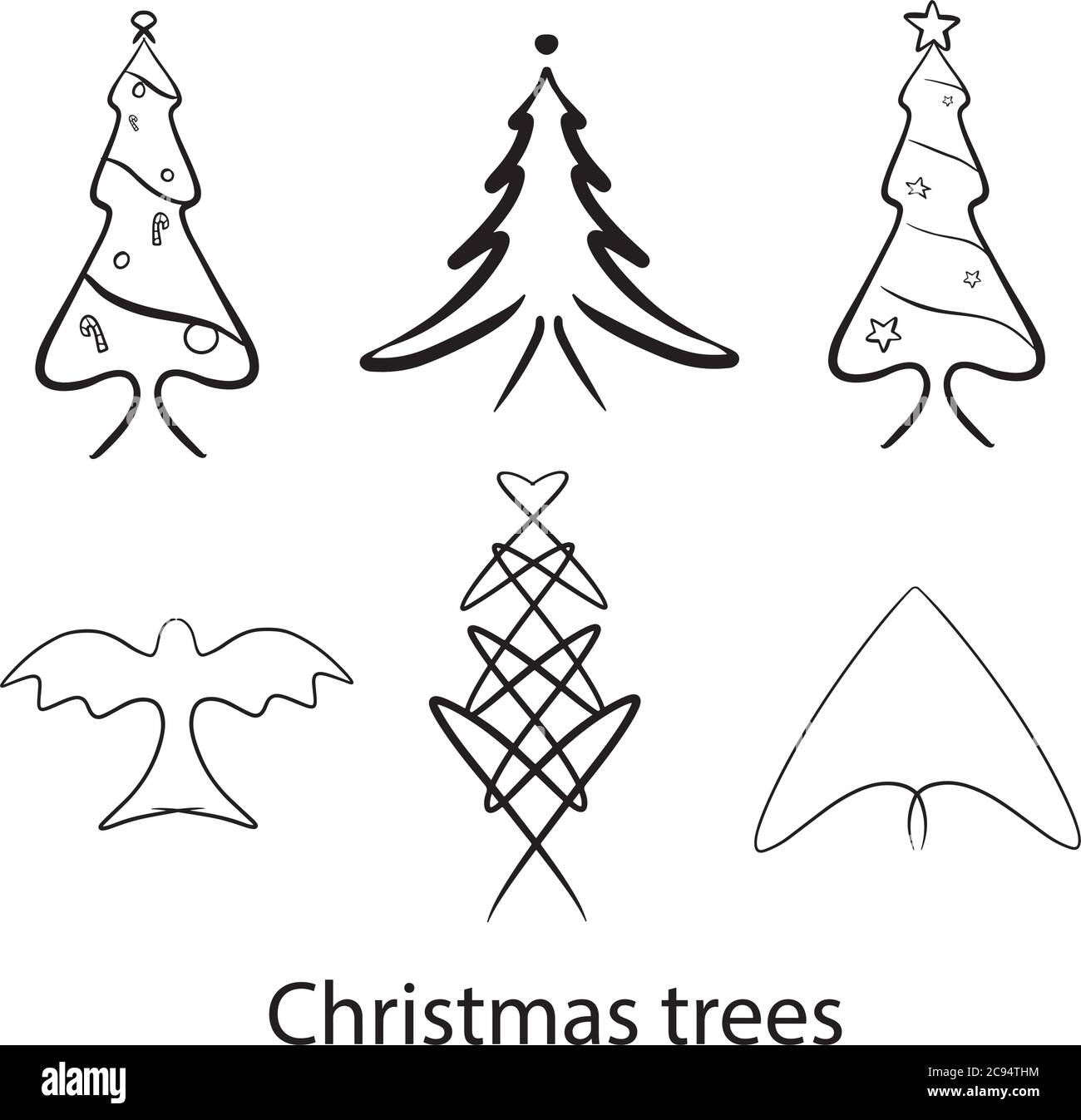 cartoon-illustration-christmas-tree-coloring-hi-res-stock-photography-and-images-alamy