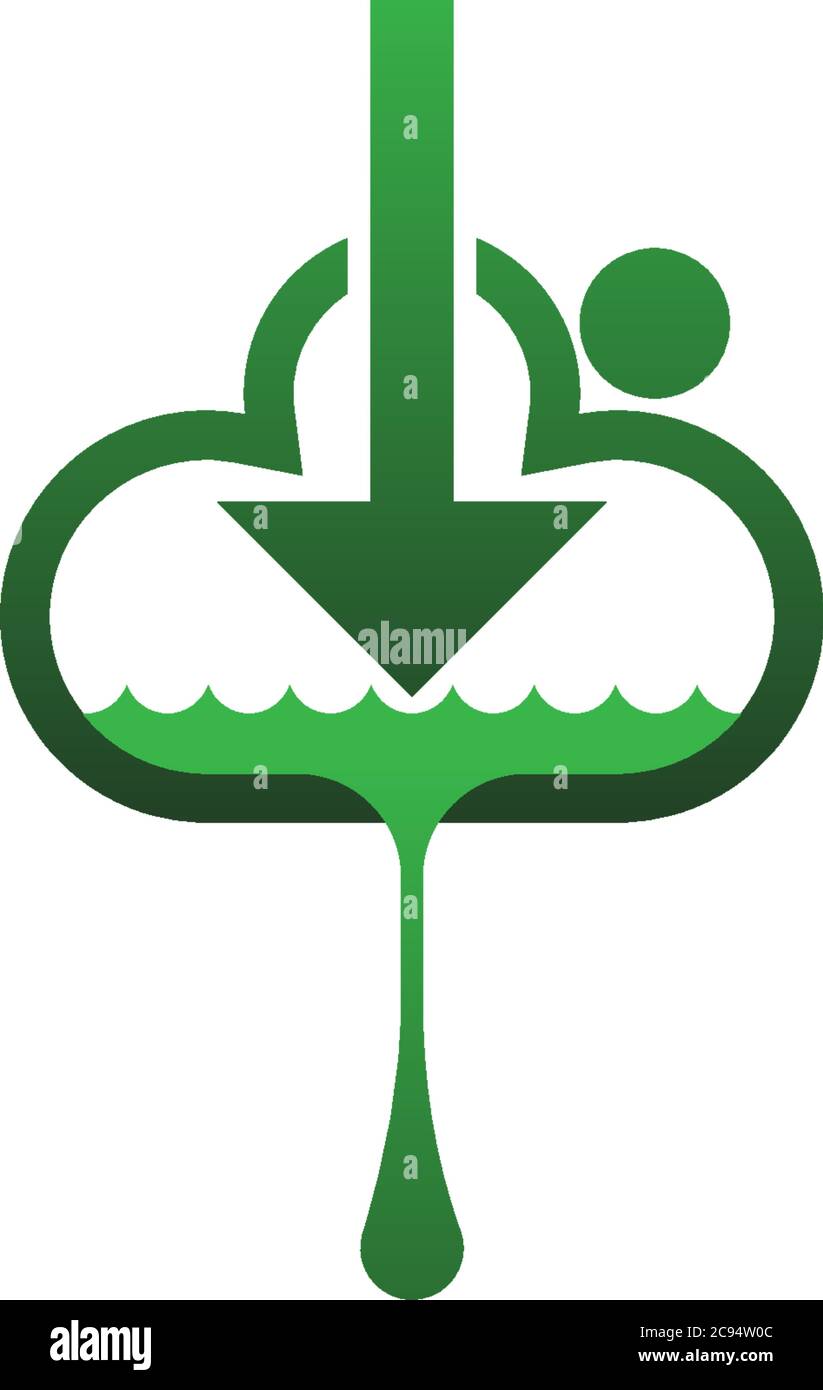 Down cloud icon logo design concept vector illustation Stock Vector