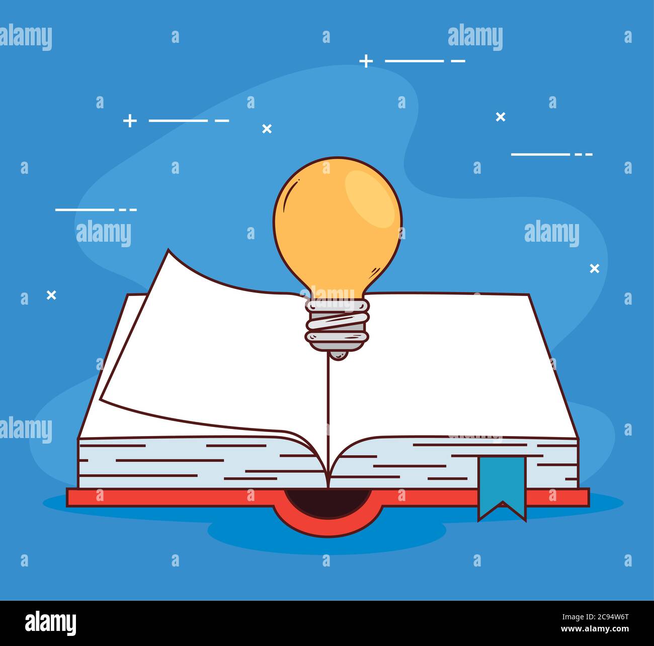 education concept, open books with light bulb Stock Vector Image & Art ...