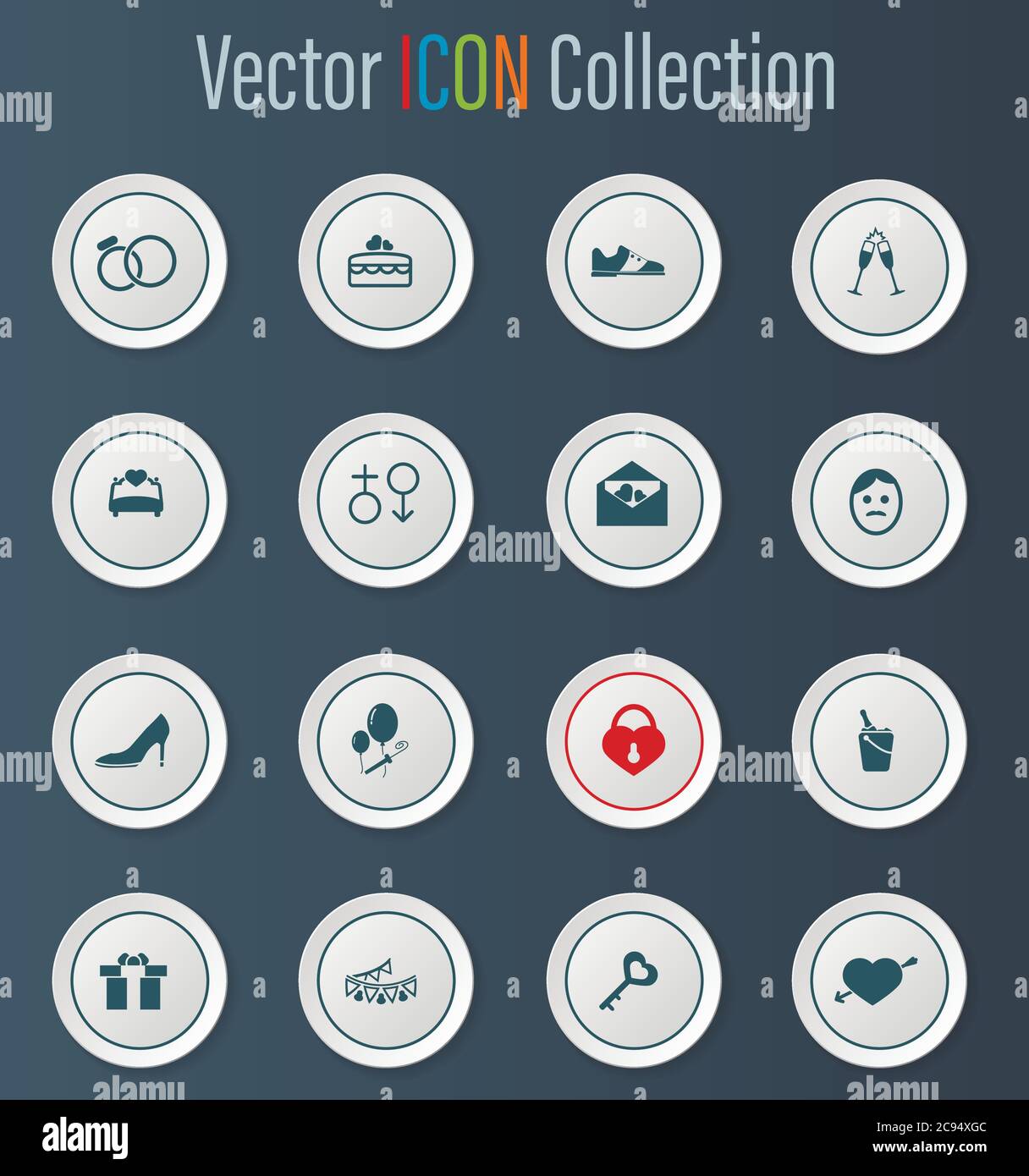 Wedding Icon Set Stock Vector Image & Art - Alamy