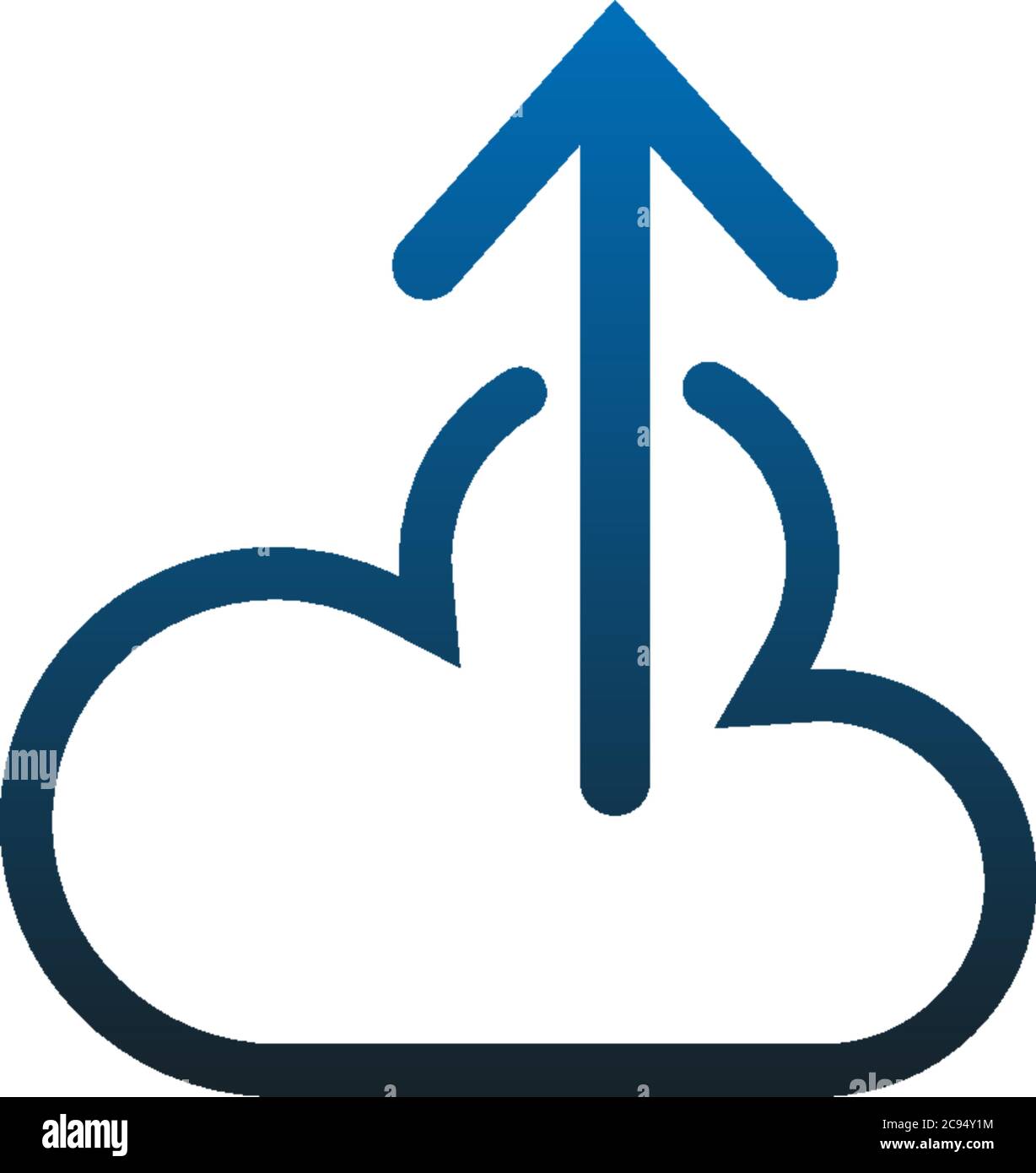 Up cloud icon logo design concept vector illustation Stock Vector