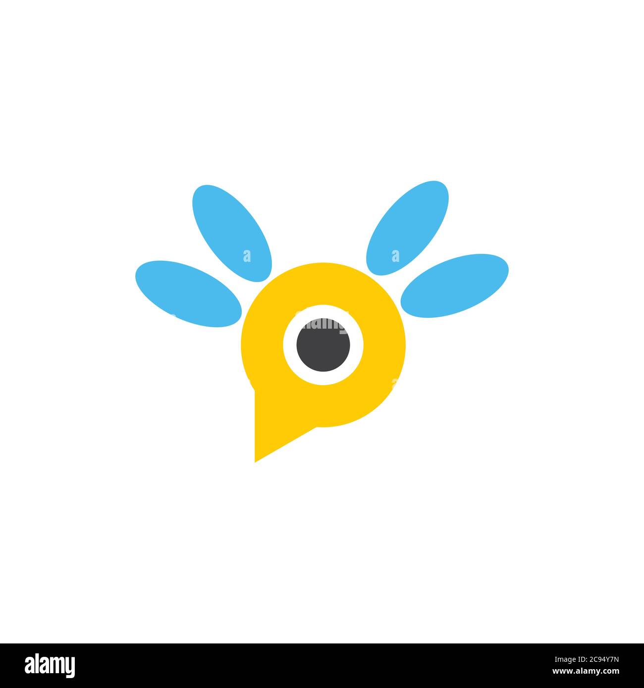 cute mosquito symbol logo vector Stock Vector